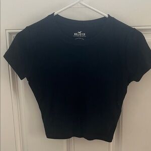 Hollister Women's Classic Babydoll Black Tee